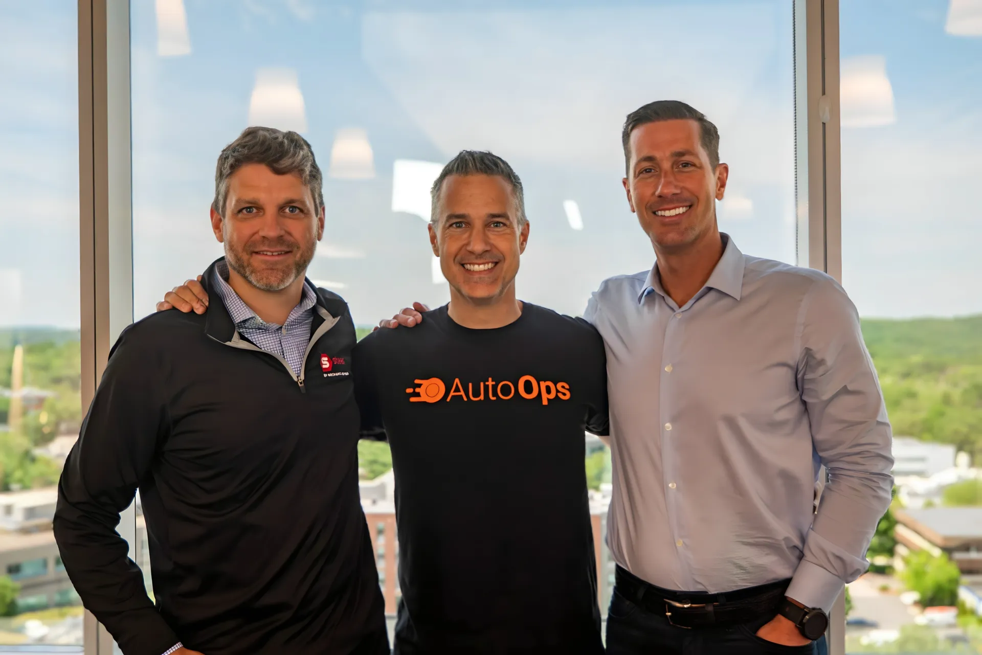 Parker Swift (right) with the Steer founding team